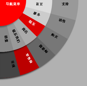 純CSS3打造動感漂亮的扇形菜單