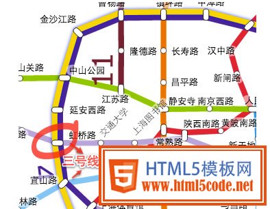 HTML5绘制上海地铁线路图-【科e互联】