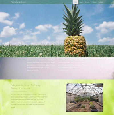 綠色蔬菜種植介紹頁面滾動html5模板