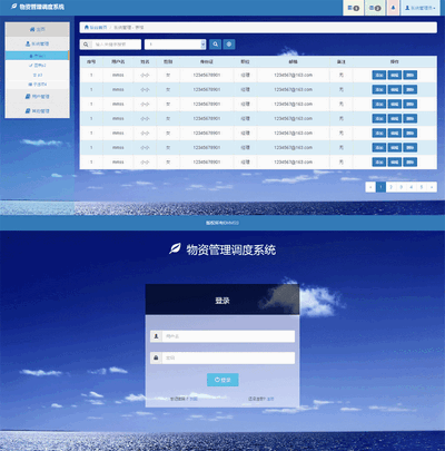基于bootstrap物資管理系統后臺模板源碼
