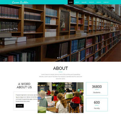 html5寬屏教育培訓公司網頁模板