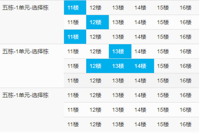 jquery房屋楼层选择代码下载