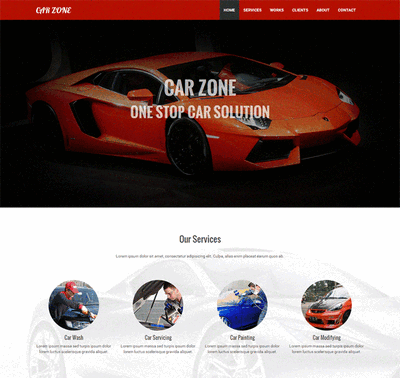 英文大氣汽車服務行業html5首頁靜態模板