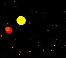 html5 canvas懸浮的圓點背景動畫特效