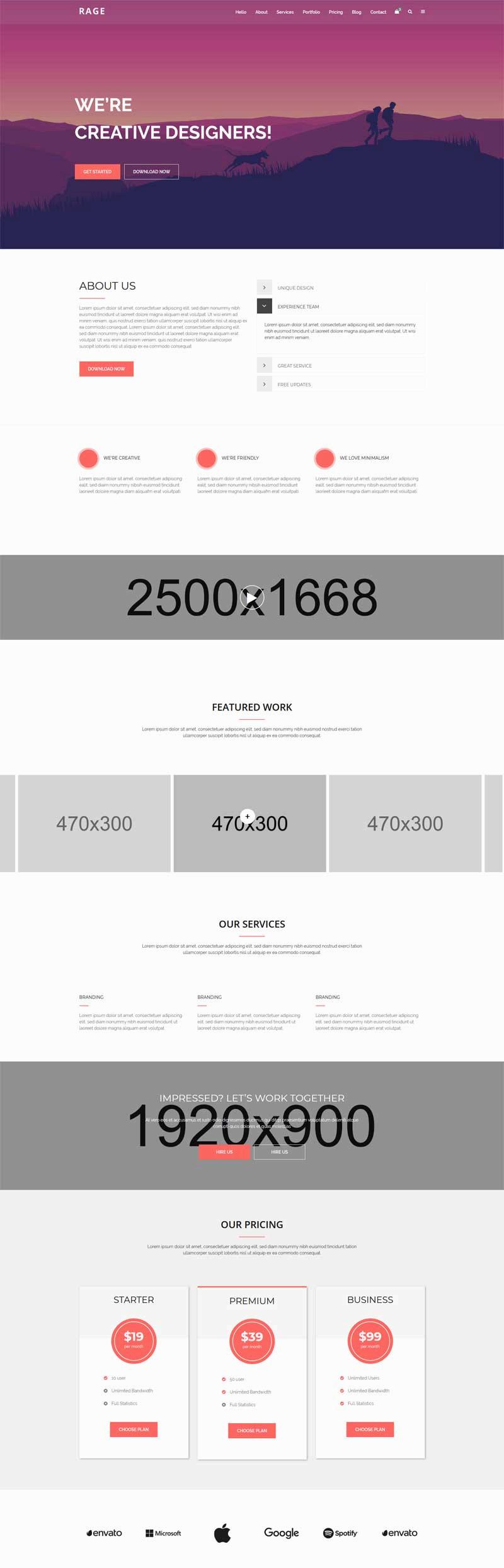 html5通用的設計作品展示單頁模板