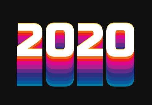 纯css3制作酷炫的2020数字弹性动画特效