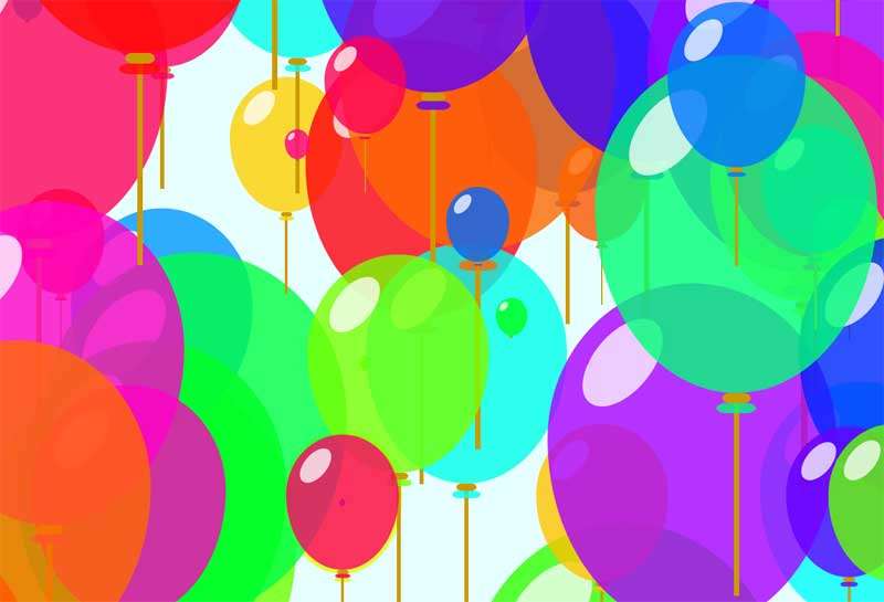 全屏彩色气球ui动画特效