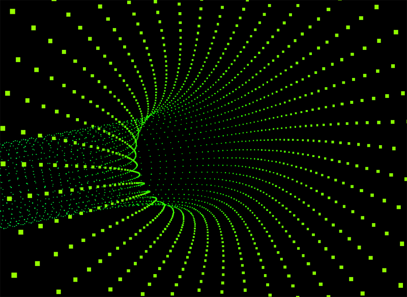 three.js绘制虚拟3D粒子隧