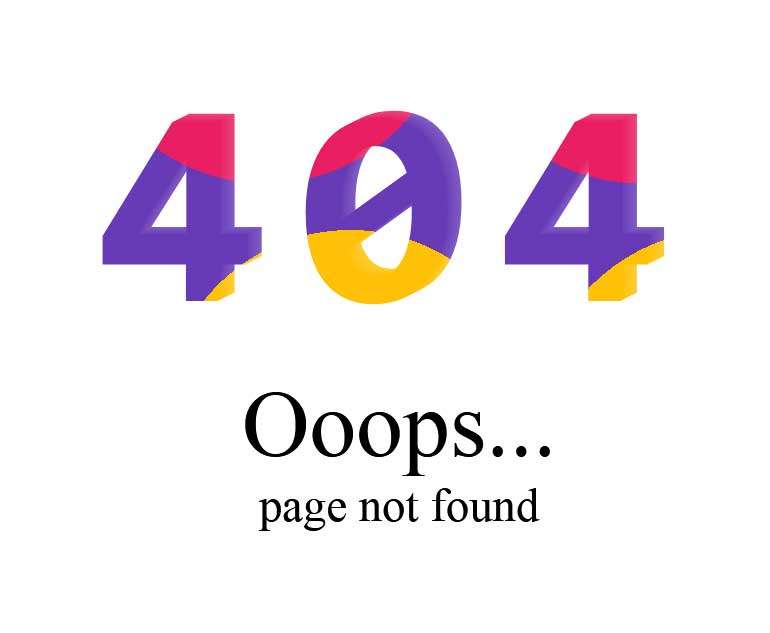 彩色的404文字动画页面