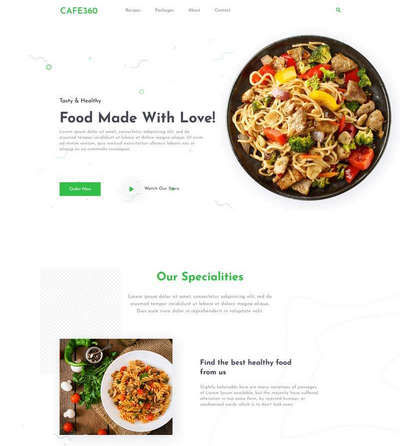 餐厅推荐菜单介绍单页HTML模板