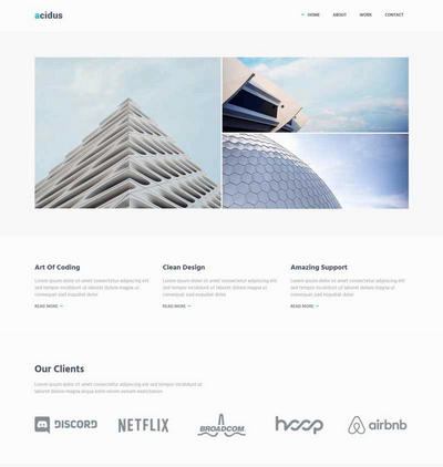 简洁建筑艺术展示公司html网页模板