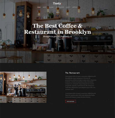 下午茶咖啡店网站html5静态模板