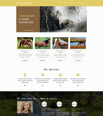 简单畜牧业养殖场html网站模板