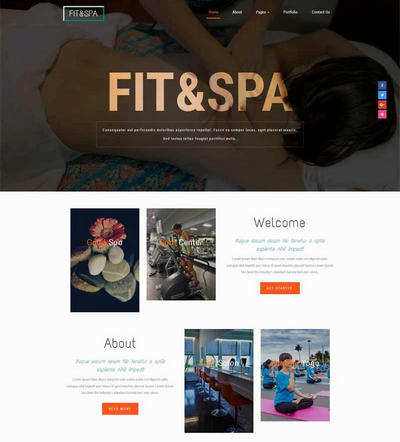 简洁健身瑜伽俱乐部网站模板html整站