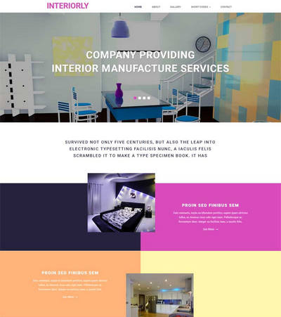 简单室内装饰设计公司网站静态模板下载