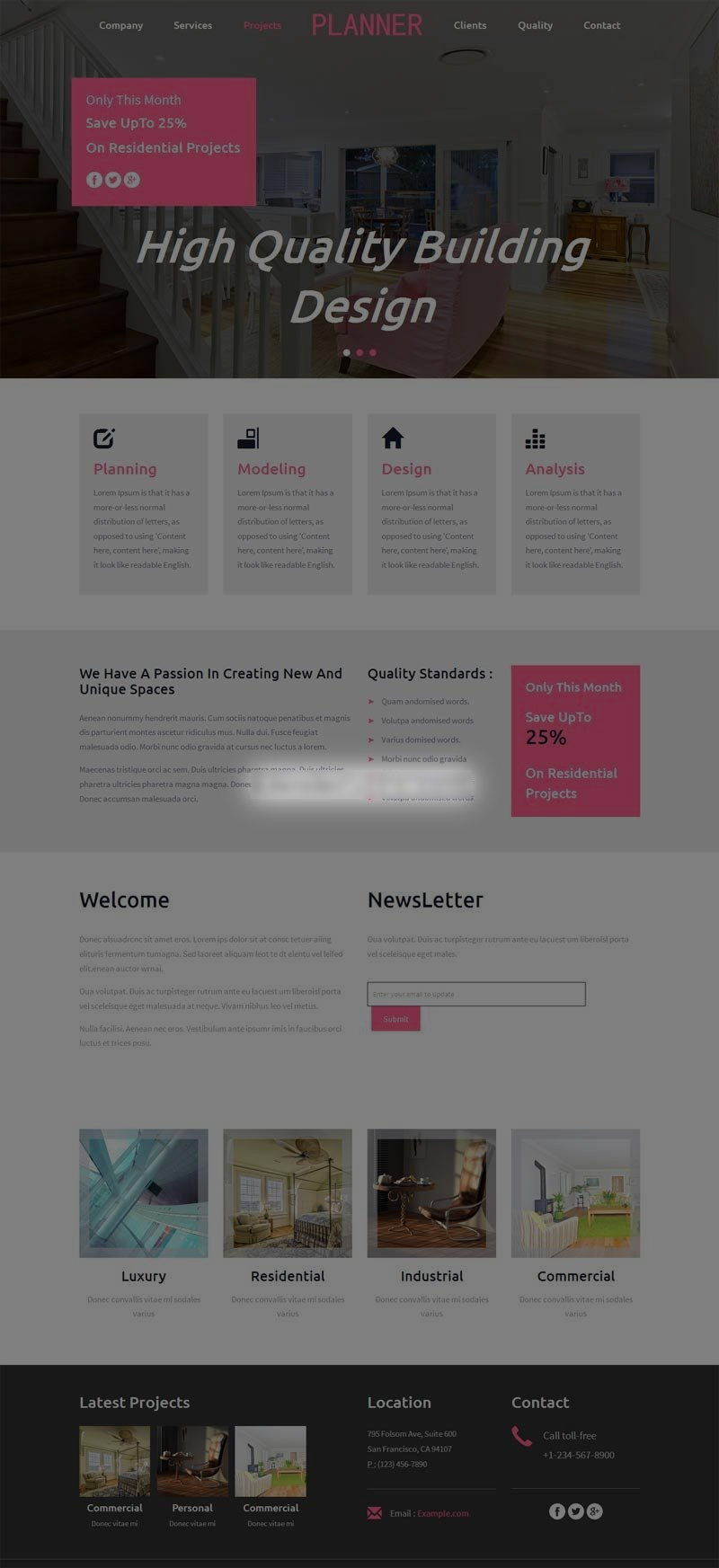html5宽屏的房屋装饰公司网站模板