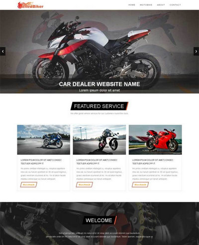 简洁国外摩托车公司网站模板html下载