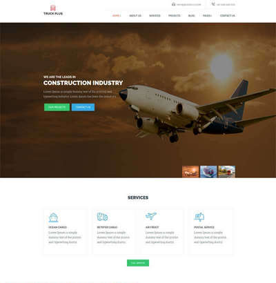 大气航空货运物流公司html静态网站模板
