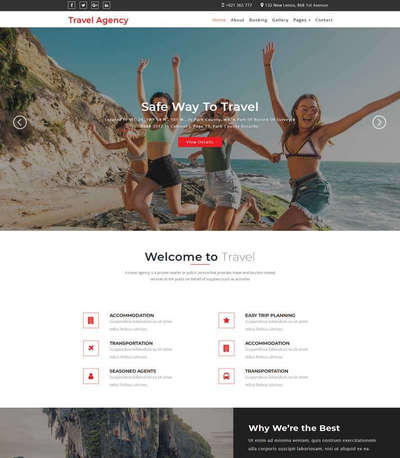 响应式旅行社服务html网站模板