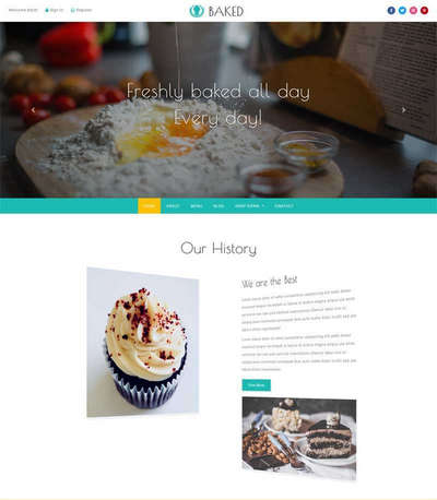 宽屏甜品咖啡店html静态网站模板