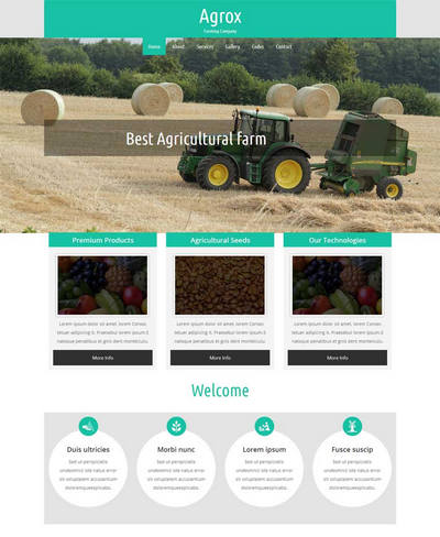 农业生产公司网站html5动画模板
