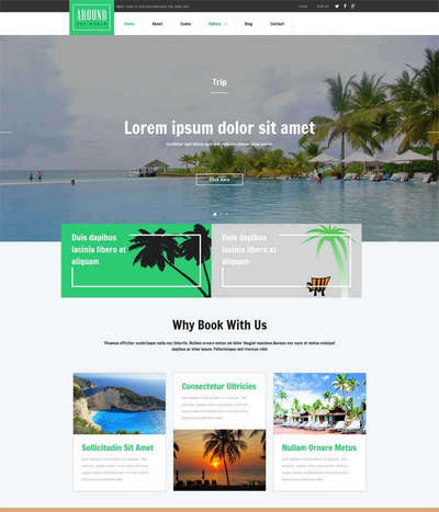 旅游攻略介绍网站展示html5动画模板