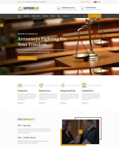 响应式律师法律顾问咨询服务bootstrap模网站板