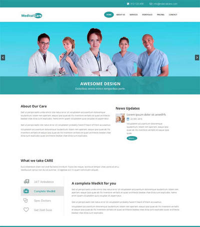 简洁健康医疗服务公司网站静态模板