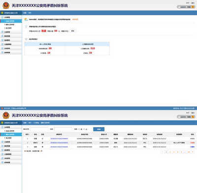 公安局调节纠纷系统html管理系统模板