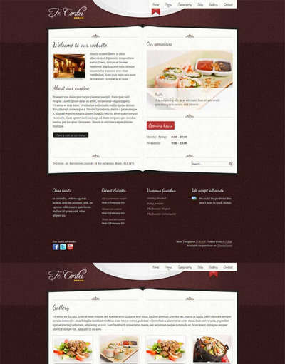 欧式西餐厅美食餐饮公司html网站模板下载