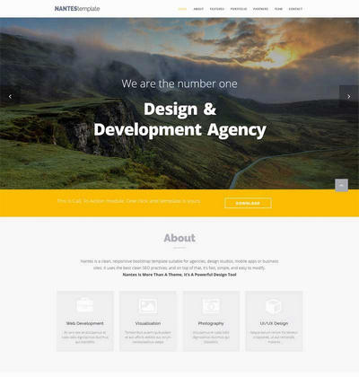 大气通用设计公司展示单页html模板