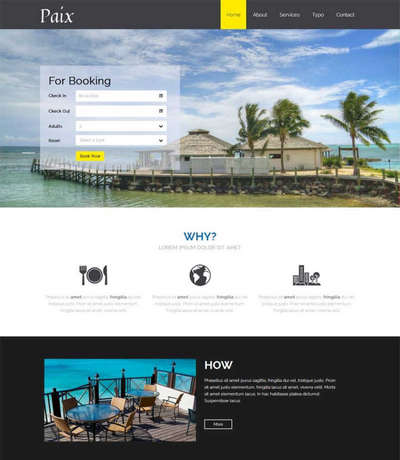 大气旅游度假酒店网站模板html下载