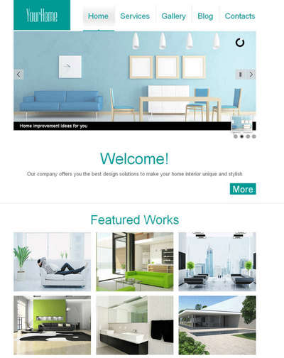 简单室内装修设计公司html静态网站模板