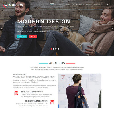 宽屏创意设计公司企业html单页网站模板