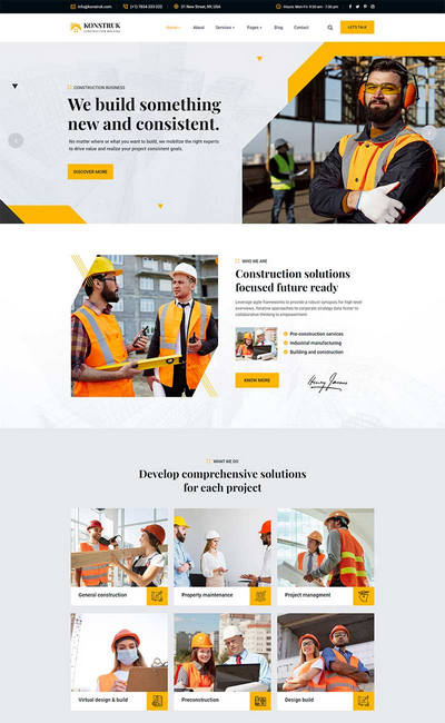 建筑工程施工服务公司html整站网页模板