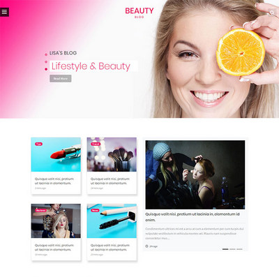 口红粉底化妆品销售公司html静态网站模板