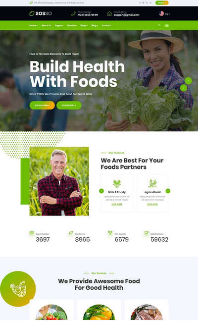 有机食品生态农业静态html网站模板