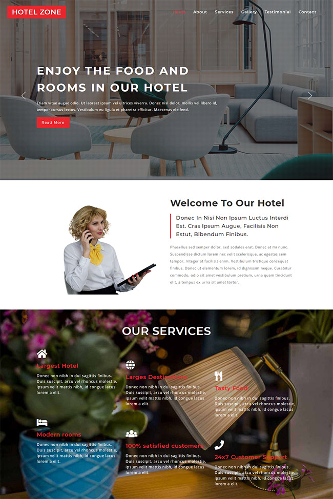 酒店美食餐饮宣传html静态网页模板
