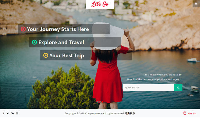 旅行社旅游公司通用html静态网页模板