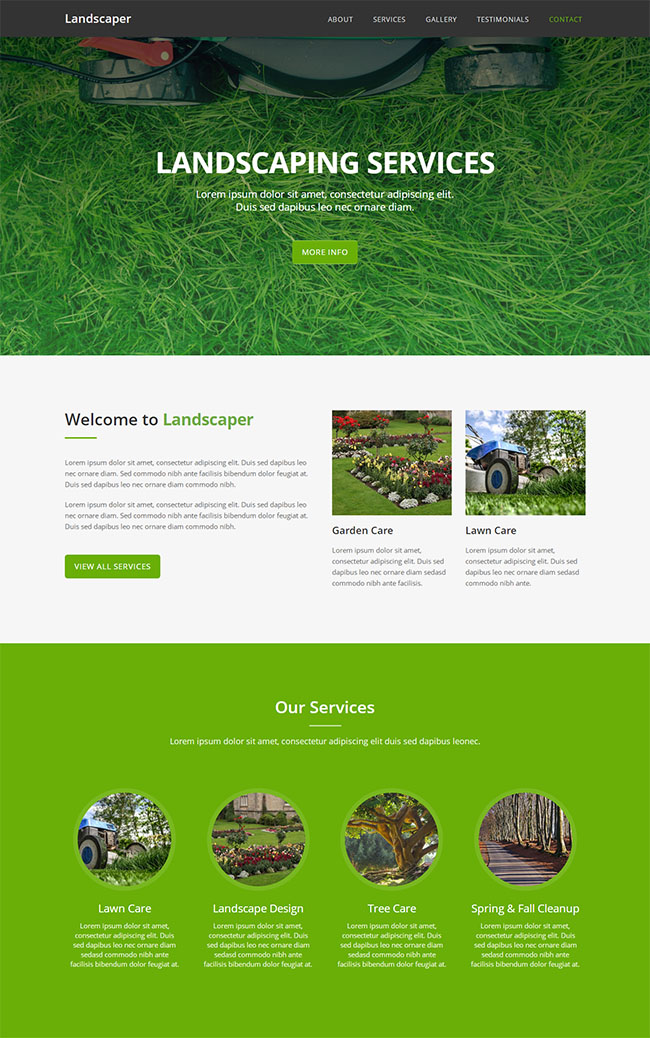 草坪园林设计公司html网页模板