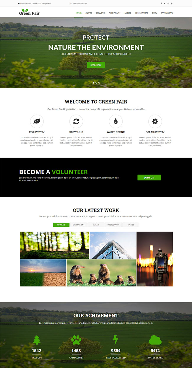 森林绿化工程公司html静态网站模板