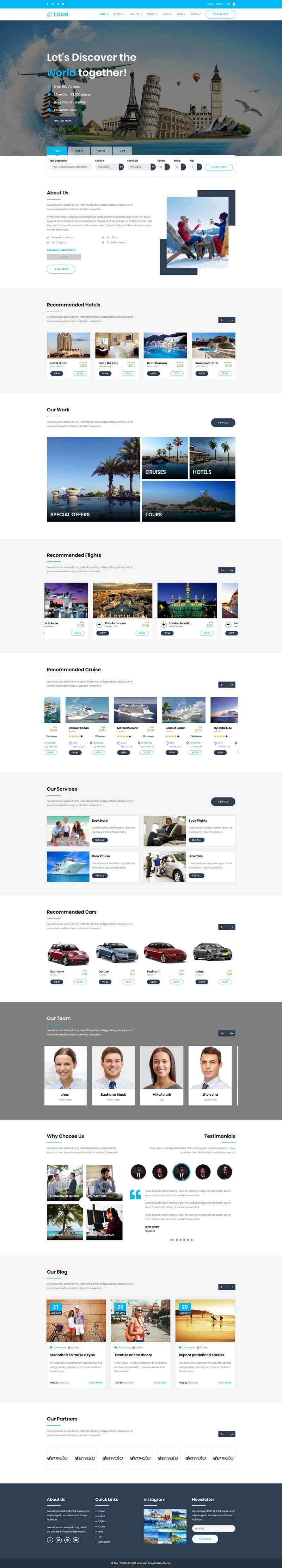 民宿旅游酒店预订服务HTML5网站模板