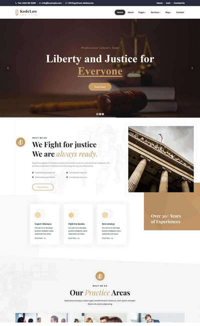 大气律师事务所法律咨询服务机构HTML5网页模板