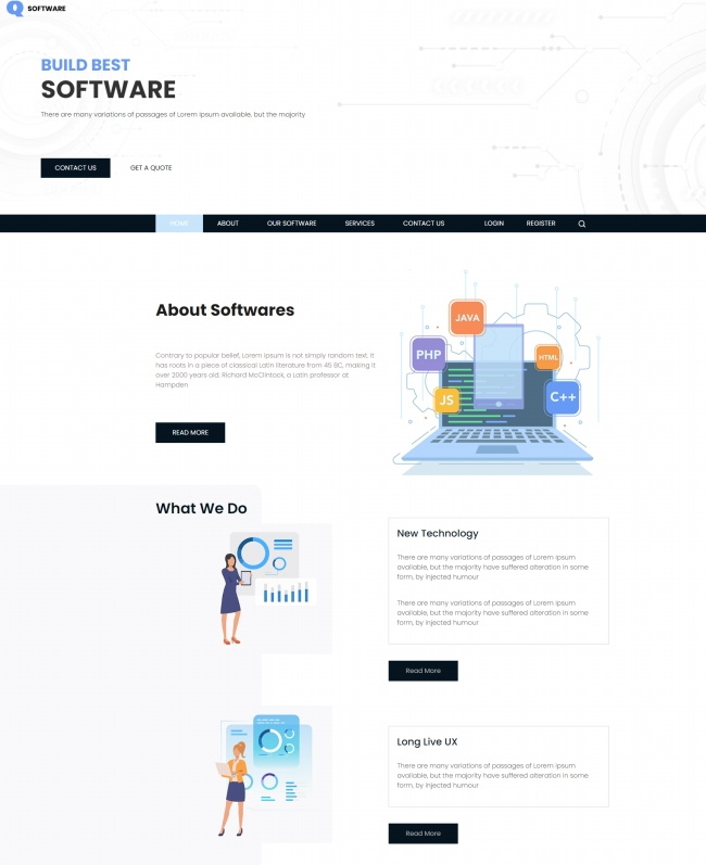 软件开发设计服务公司html网页模板