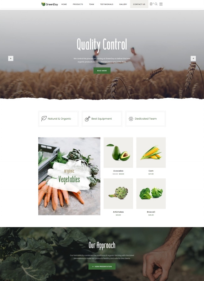 有机水果蔬菜农产品html5网站模板