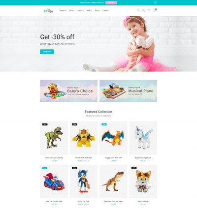 儿童玩具销售商城html5网站模板