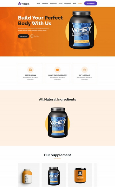 保健品营养品电子商城HTML5网站模板