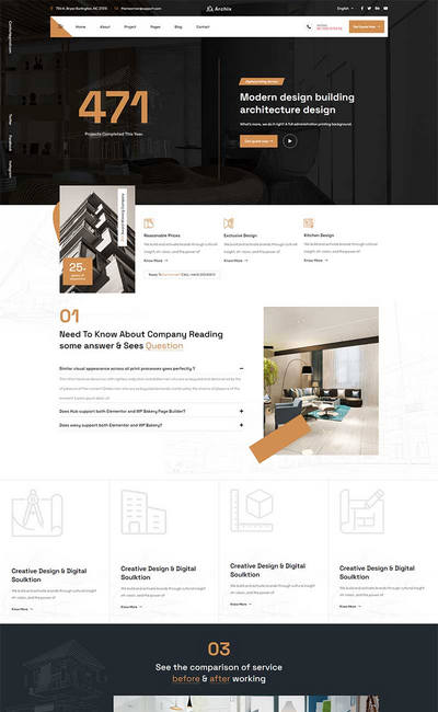 多风格现代建筑工程设计服务公司html5网站模板