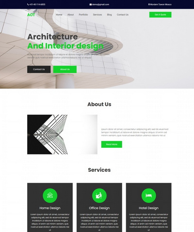 极简室内装修设计服务公司html网站模板