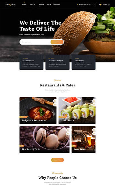 西餐厅美食餐饮服务公司html静态模板